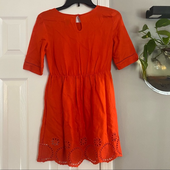 Old Navy Embroidered Orange Dress - Picture 2 of 6